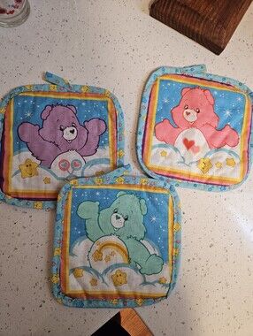 Handmade Care Bear Potholders